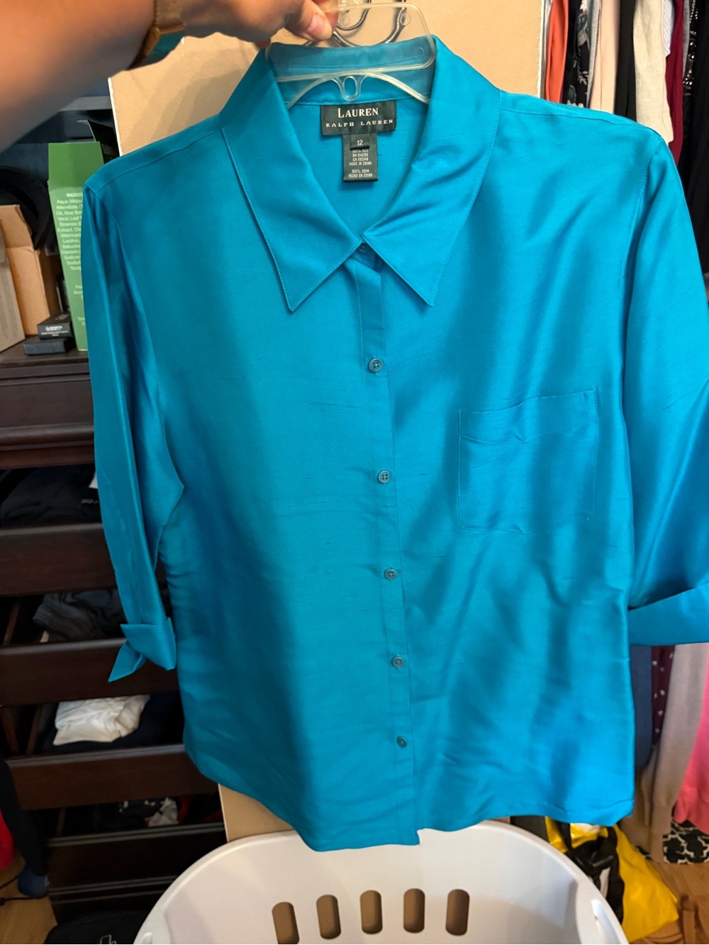 Ralph Lauren Men's Teal Button-Down Shirt